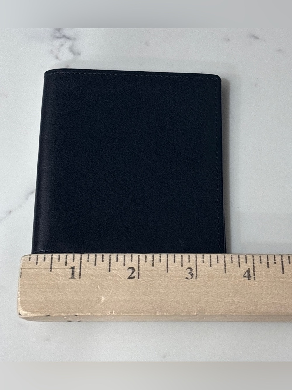 COACH Black Leather Bifold Passcase Wallet ID Window Card Case Minimalist - Picture 5 of 10